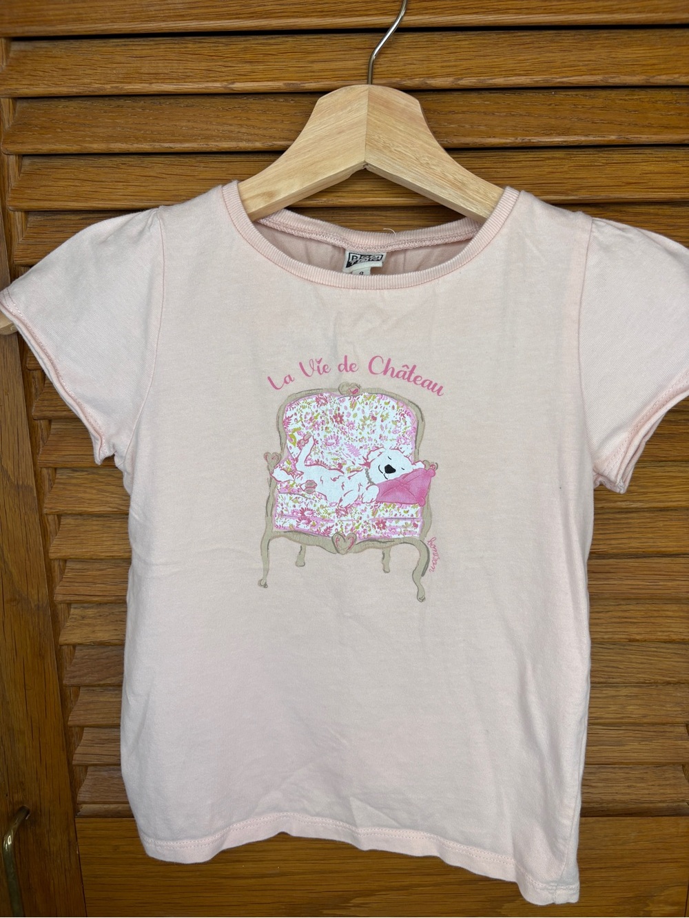 Bonton Pink 'La Vie de Château' Short Sleeve Tee